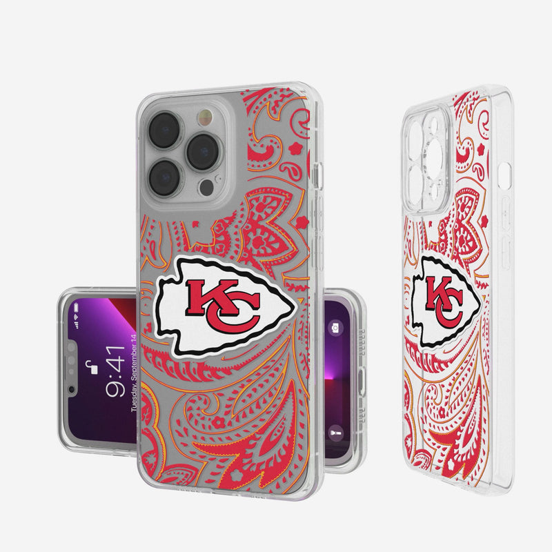 Kansas City Chiefs Paisley iPhone Clear Phone Case