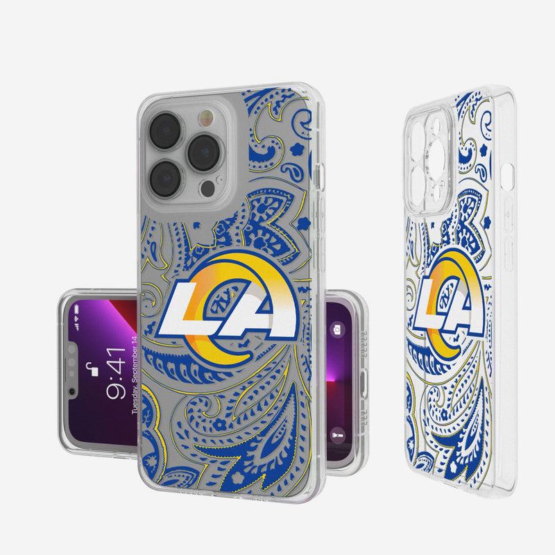 Los Angeles Rams Paisley iPhone Clear Phone Case