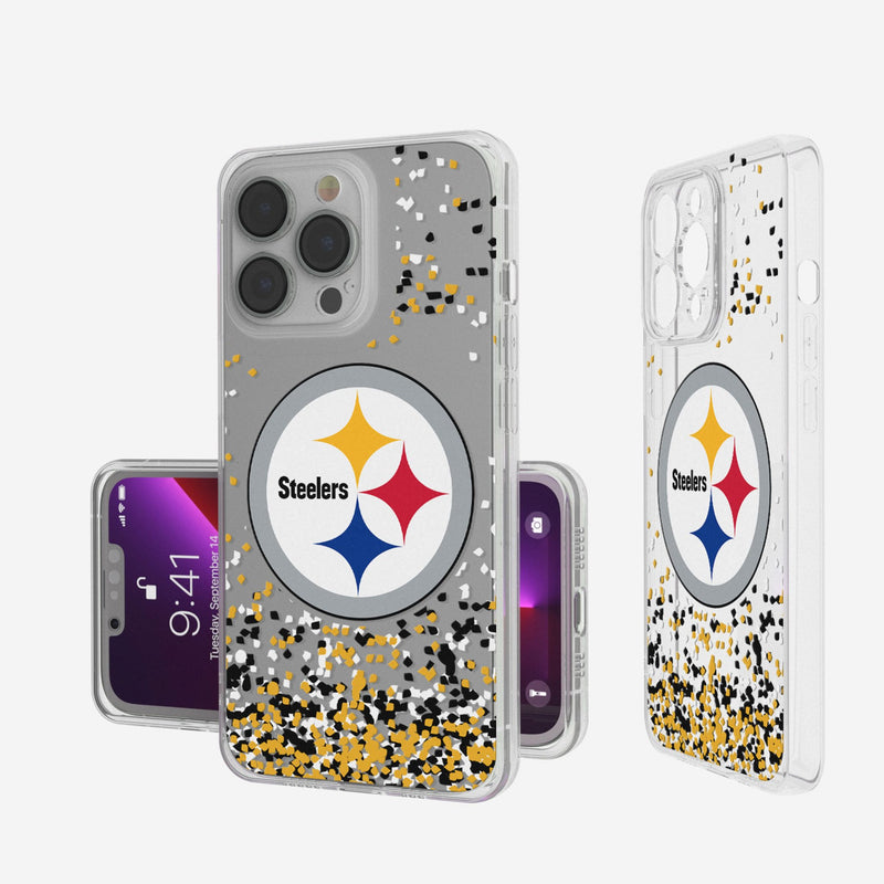 Pittsburgh Steelers Confetti iPhone Clear Phone Case