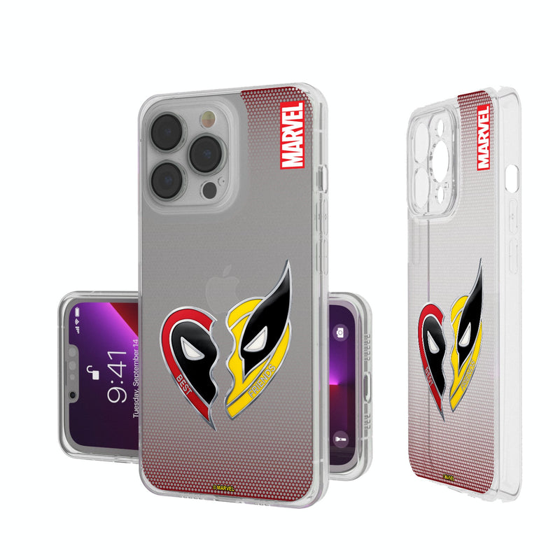 Marvel Deadpool Wolverine Grid iPhone Clear Phone Case