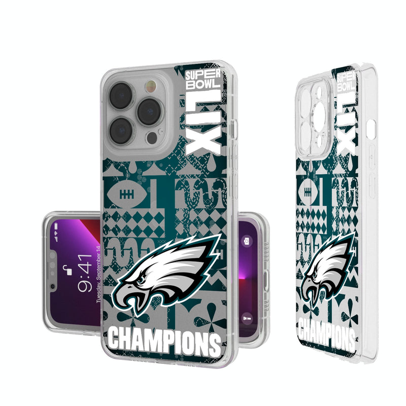 Philadelphia Eagles 2025 Super Bowl iPhone Clear Phone Case for Apple iPhone