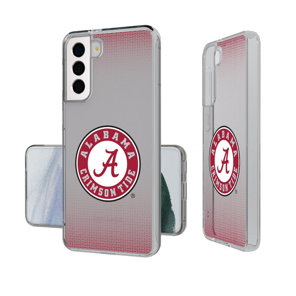 University of Alabama Crimson Tide Linen Galaxy Clear Phone Case for Samsung Galaxy