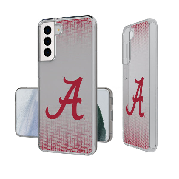 University of Alabama Crimson Tide Script A Linen Galaxy Clear Phone Case