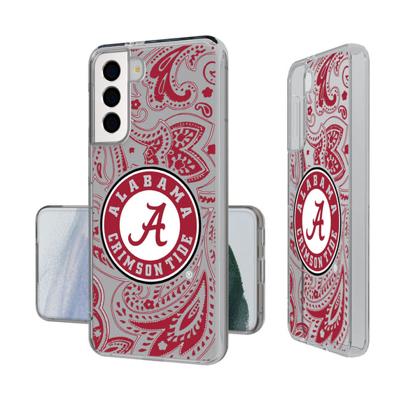 University of Alabama Crimson Tide Paisley Galaxy Clear Phone Case