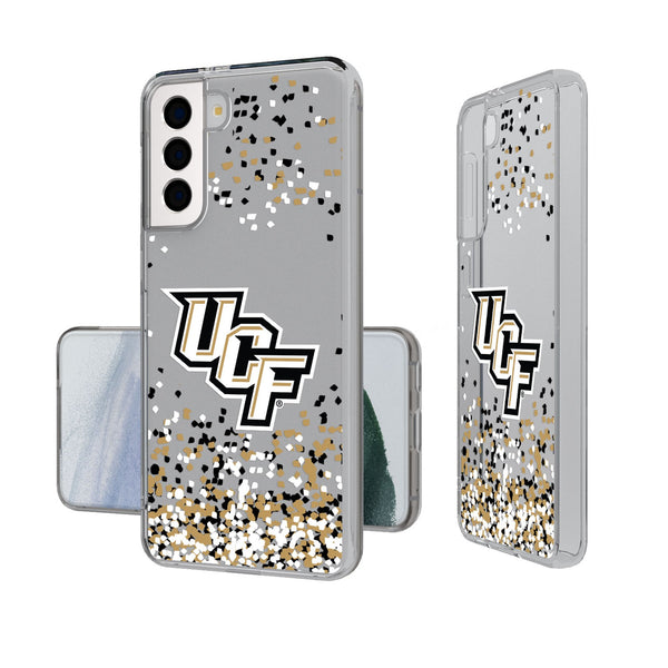 University of Central Florida Golden Knights Confetti Galaxy Clear Phone Case