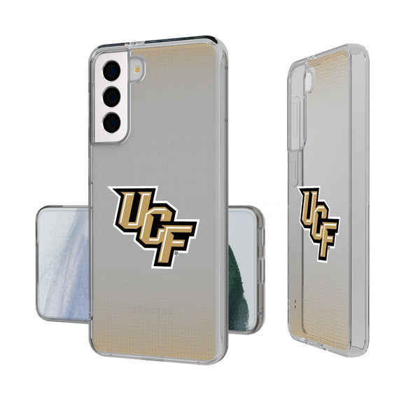 University of Central Florida Golden Knights Linen Galaxy Clear Phone Case