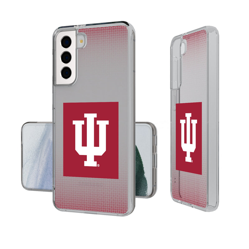 Indiana University Hoosiers Linen Galaxy Clear Phone Case