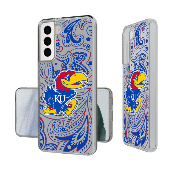 University of Kansas Jayhawks Paisley Galaxy Clear Phone Case