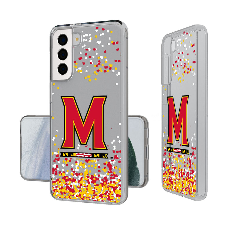 University of Maryland Terrapins Confetti Galaxy Clear Phone Case