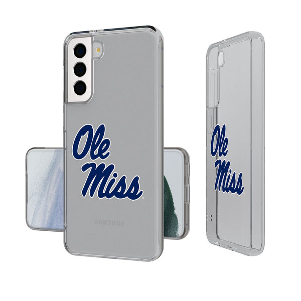 University of Mississippi Rebels Insignia Galaxy Clear Phone Case