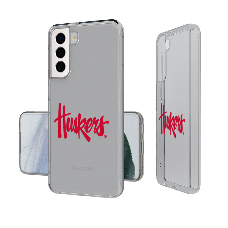 University of Nebraska Huskers Insignia Galaxy Clear Phone Case