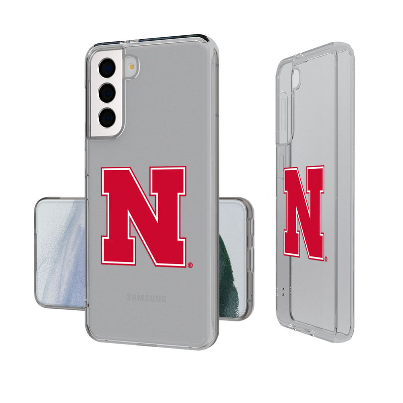 University of Nebraska Huskers Block N Insignia Galaxy Clear Phone Case