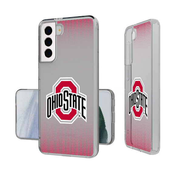 Ohio State University Buckeyes Linen Galaxy Clear Phone Case