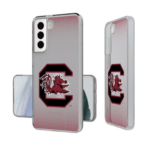 University of South Carolina Gamecocks Linen Galaxy Clear Phone Case