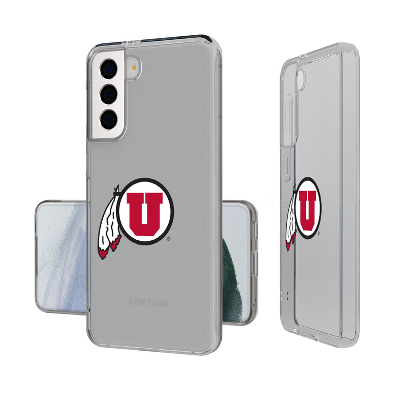 University of Utah Utes Insignia Galaxy Clear Phone Case