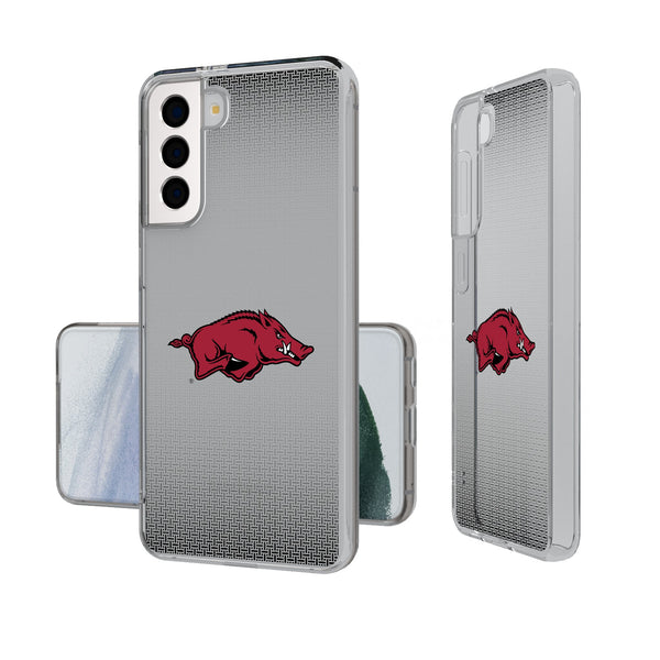 University of Arkansas Fayetteville Razorbacks Linen Galaxy Clear Phone Case