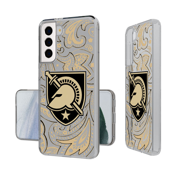 United States Military Academy Black Knights Paisley Galaxy Clear Phone Case