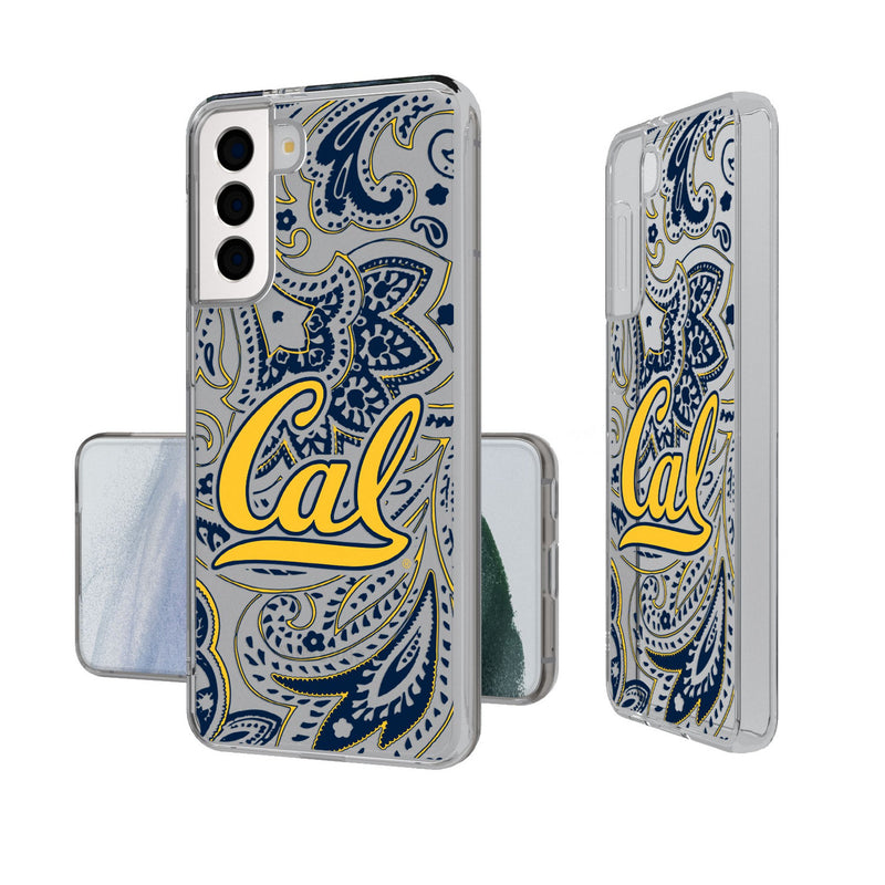 University of California Berkeley Golden Bears Paisley Galaxy Clear Phone Case