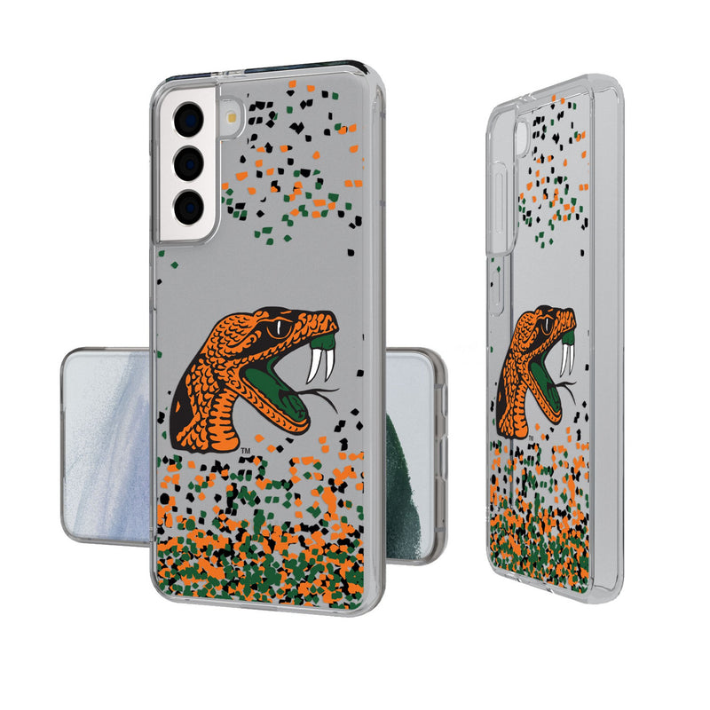 Florida A&M University Rattlers Confetti Galaxy Clear Phone Case