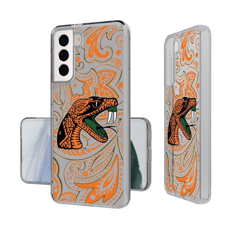 Florida A&M University Rattlers Paisley Galaxy Clear Phone Case