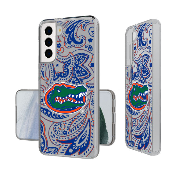 University of Florida Gators Paisley Galaxy Clear Phone Case