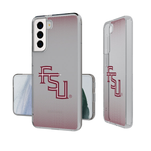 Florida State University Seminoles Athletic Wordmark Linen Galaxy Clear Phone Case