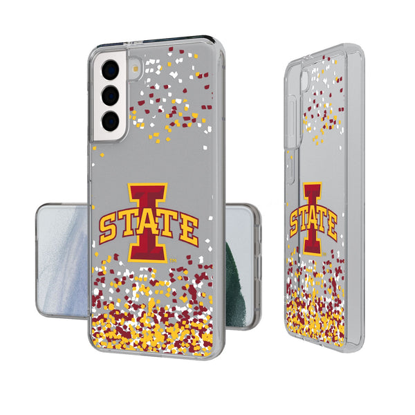 Iowa State University Cyclones Confetti Galaxy Clear Phone Case