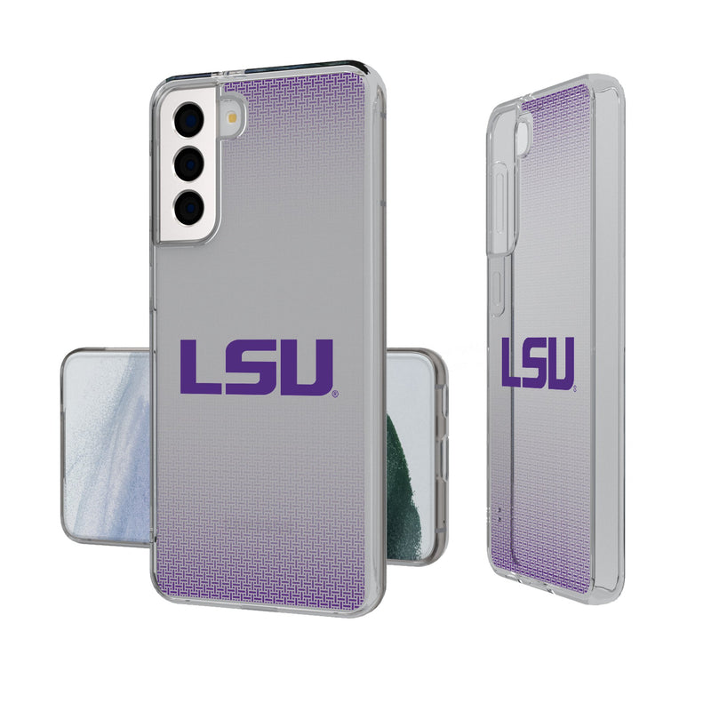 Louisiana State University Tigers Linen Galaxy Clear Phone Case