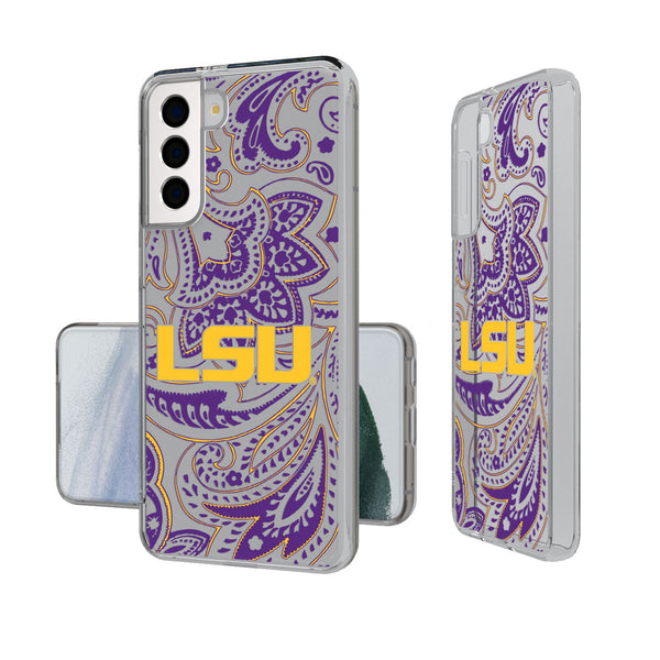 Louisiana State University Tigers Paisley Galaxy Clear Phone Case