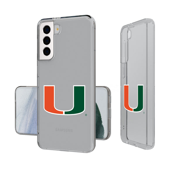 University of Miami Hurricanes Insignia Galaxy Clear Phone Case