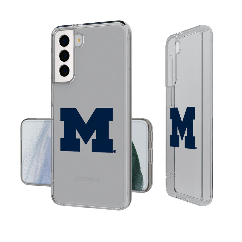 University of Michigan Wolverines Insignia Galaxy Clear Phone Case