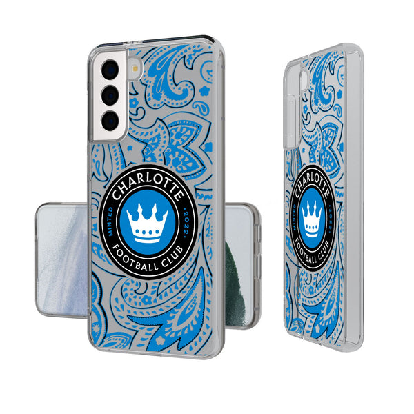 Charlotte FC  Paisley Galaxy Clear Phone Case