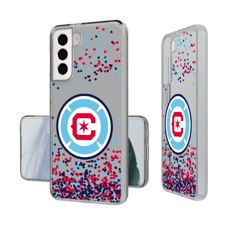 Chicago Fire  Confetti Galaxy Clear Phone Case