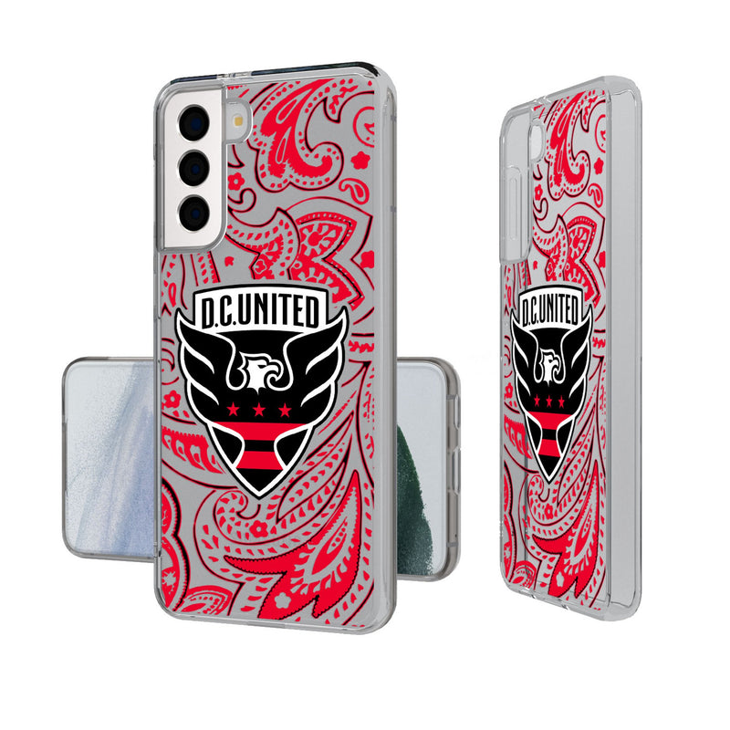 DC United  Paisley Galaxy Clear Phone Case