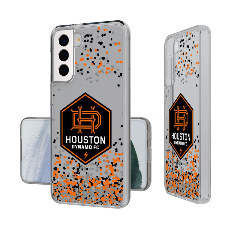 Houston Dynamo  Confetti Galaxy Clear Phone Case