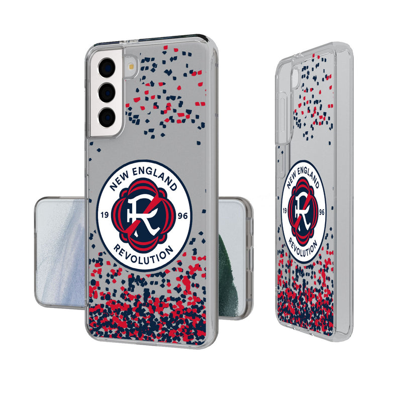 New England Revolution  Confetti Galaxy Clear Phone Case