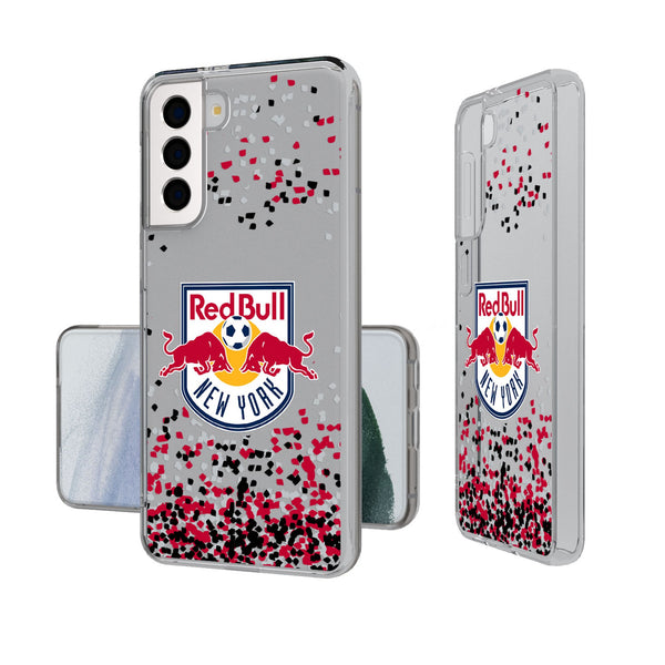 New York Red Bulls  Confetti Galaxy Clear Phone Case