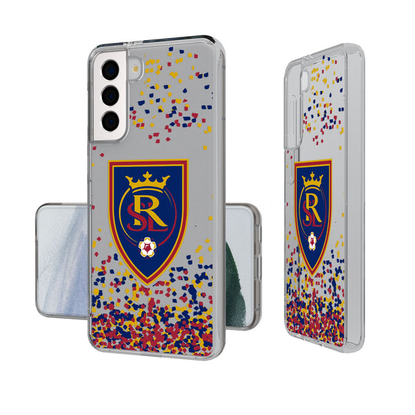 Real Salt Lake   Confetti Galaxy Clear Phone Case