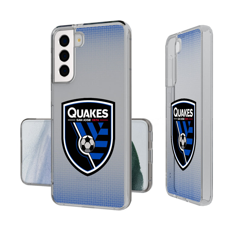 San Jose Earthquakes   Linen Galaxy Clear Phone Case