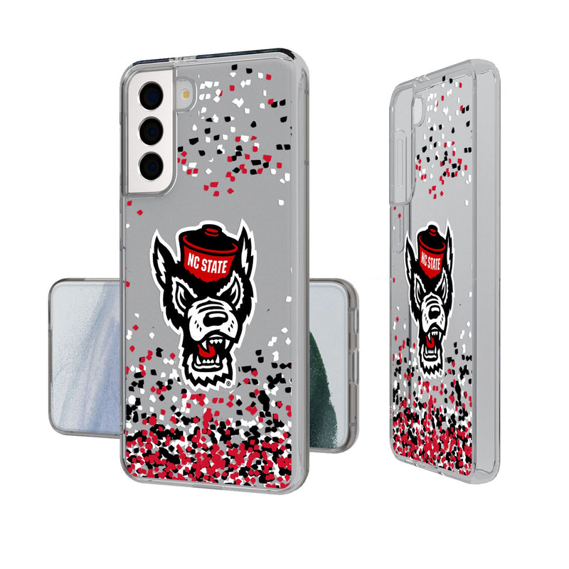 North Carolina State University Wolfpack Confetti Galaxy Clear Phone Case