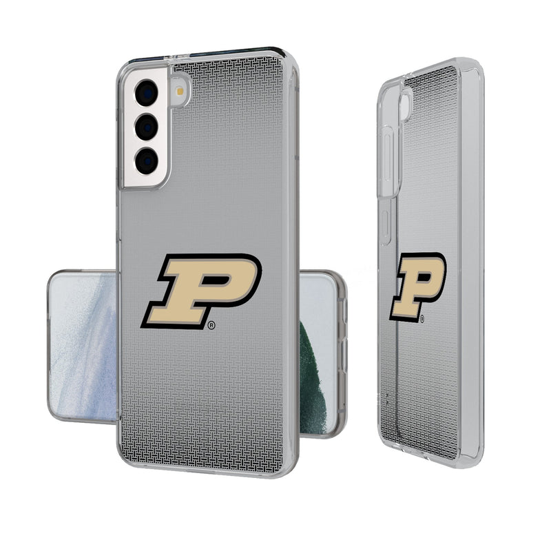 Purdue University Boilermakers Linen Galaxy Clear Phone Case