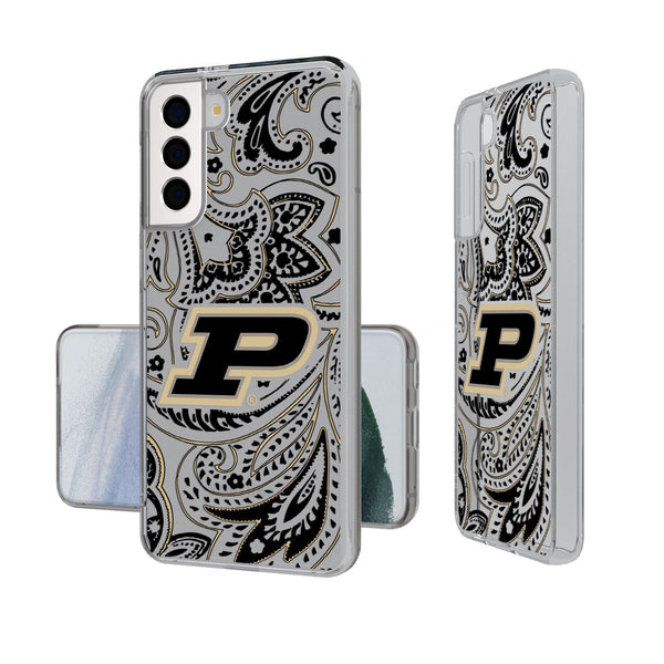 Purdue University Boilermakers Paisley Galaxy Clear Phone Case