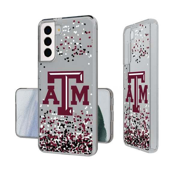 Texas A&M University Aggies Confetti Galaxy Clear Phone Case