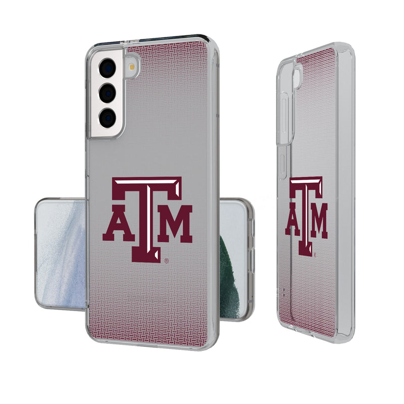 Texas A&M University Aggies Linen Galaxy Clear Phone Case