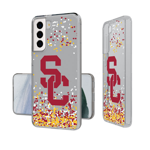 University of Southern California Trojans Confetti Galaxy Clear Phone Case