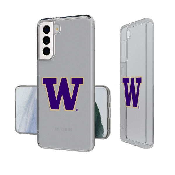 University of Washington Huskies Insignia Galaxy Clear Phone Case