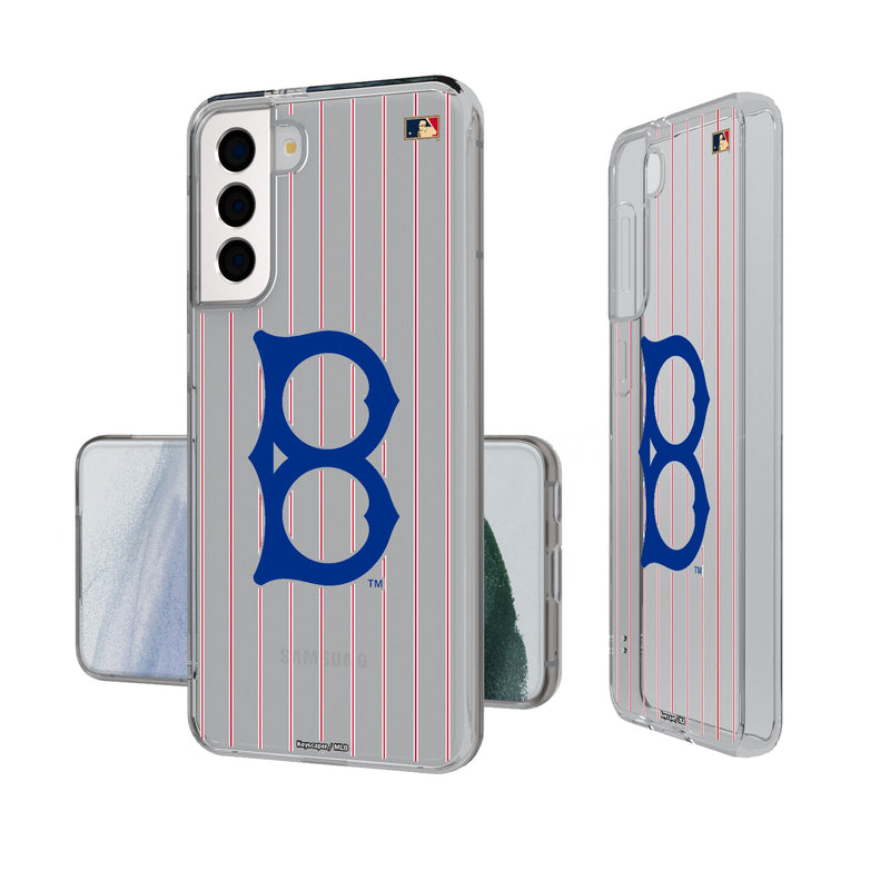 Brooklyn Dodgers 1949-1957 - Cooperstown Collection Pinstripe Galaxy Clear Phone Case