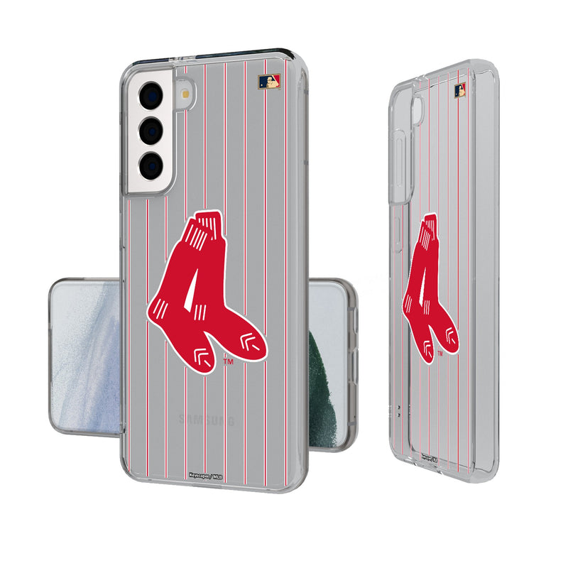 Boston Red Sox 1924-1960 - Cooperstown Collection Pinstripe Galaxy Clear Phone Case