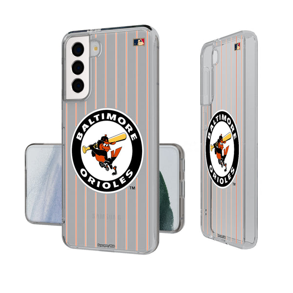 Baltimore Orioles 1966-1969 - Cooperstown Collection Pinstripe Galaxy Clear Phone Case