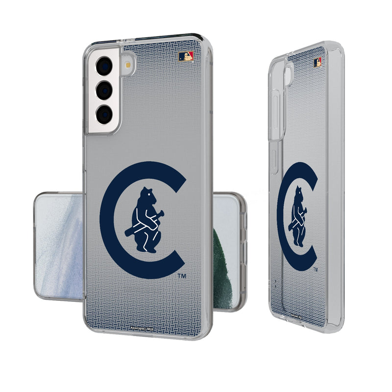 Chicago Cubs 1911-1912 - Cooperstown Collection Linen Galaxy Clear Phone Case